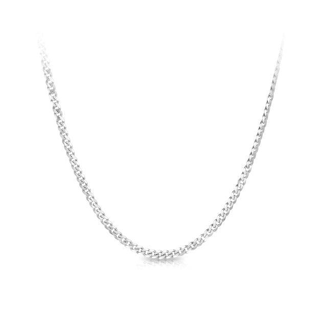 Bevelled Curb Chain in Sterling Silver