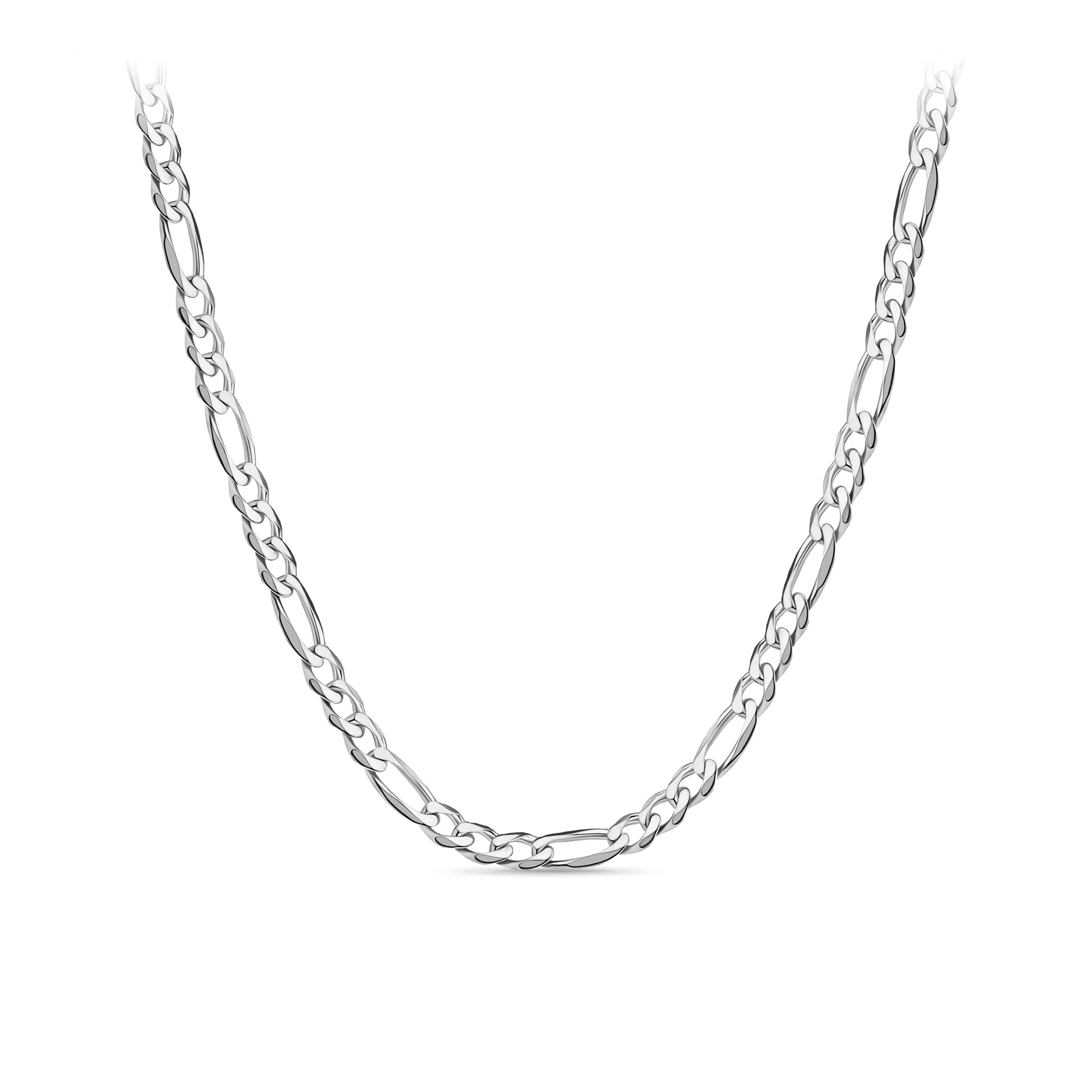 55cm Solid Figaro Link Chain in Sterling Silver