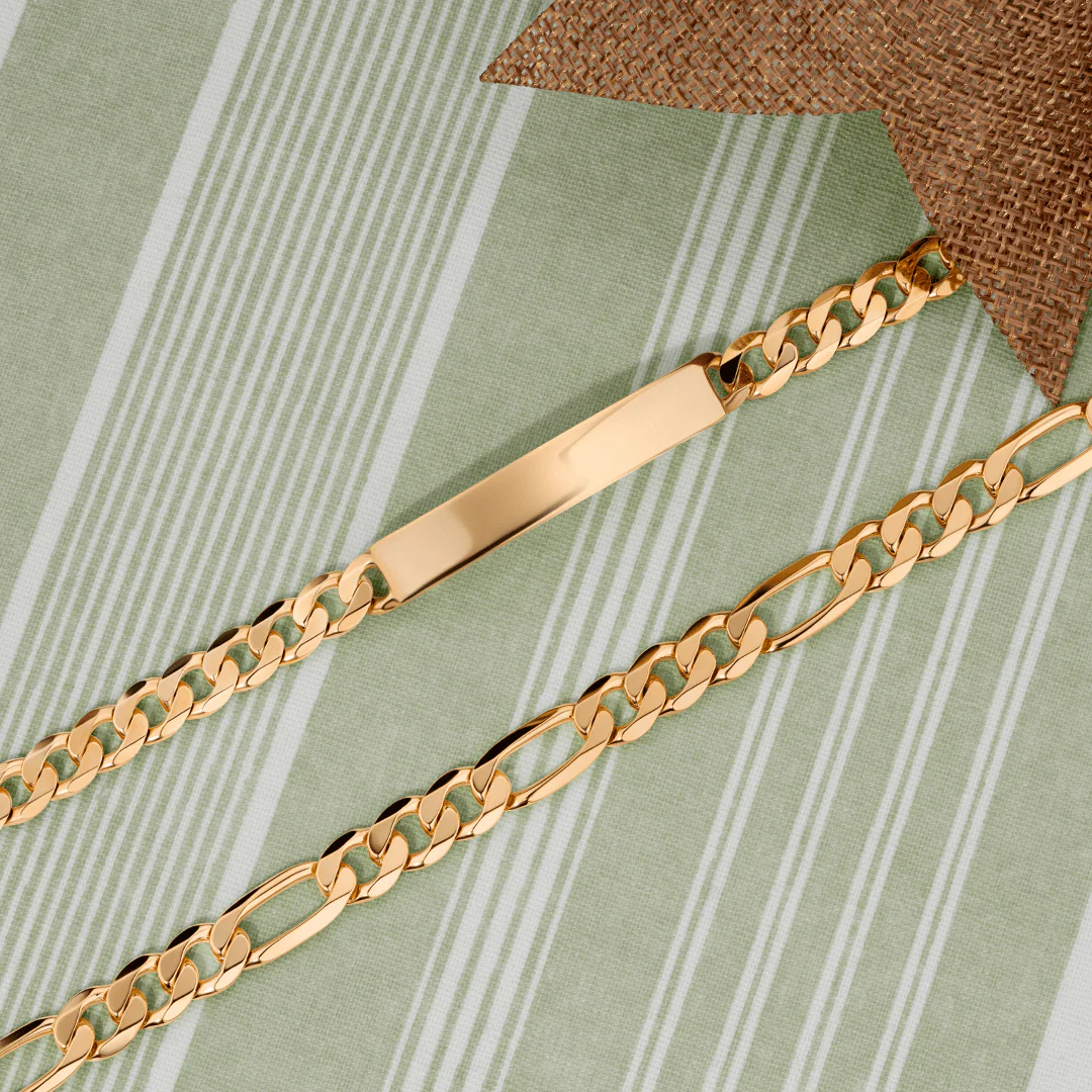 Figaro Bracelet in 9ct Yellow Gold - Image 2