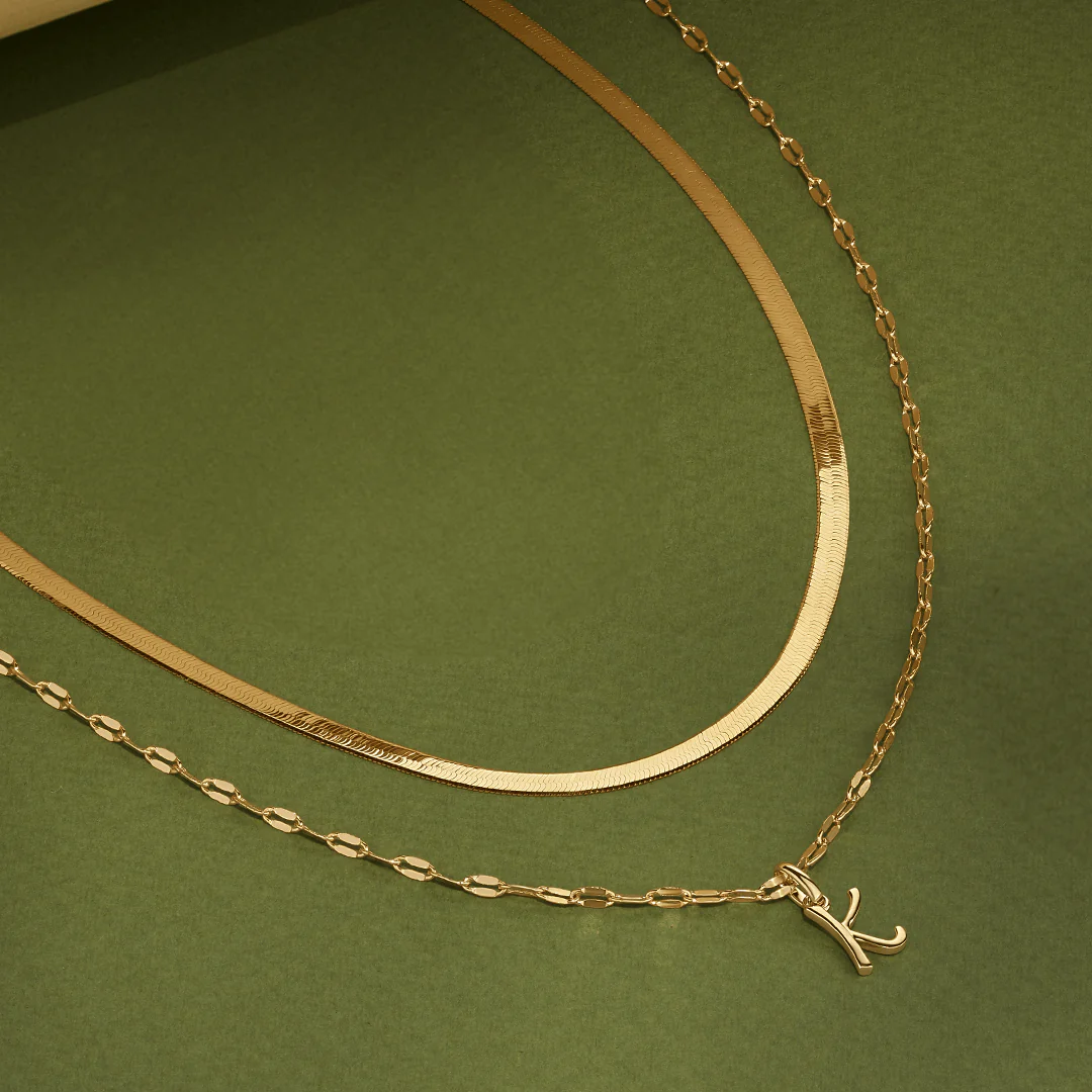 50cm Herringbone Chain in 9ct Yellow Gold - Image 3