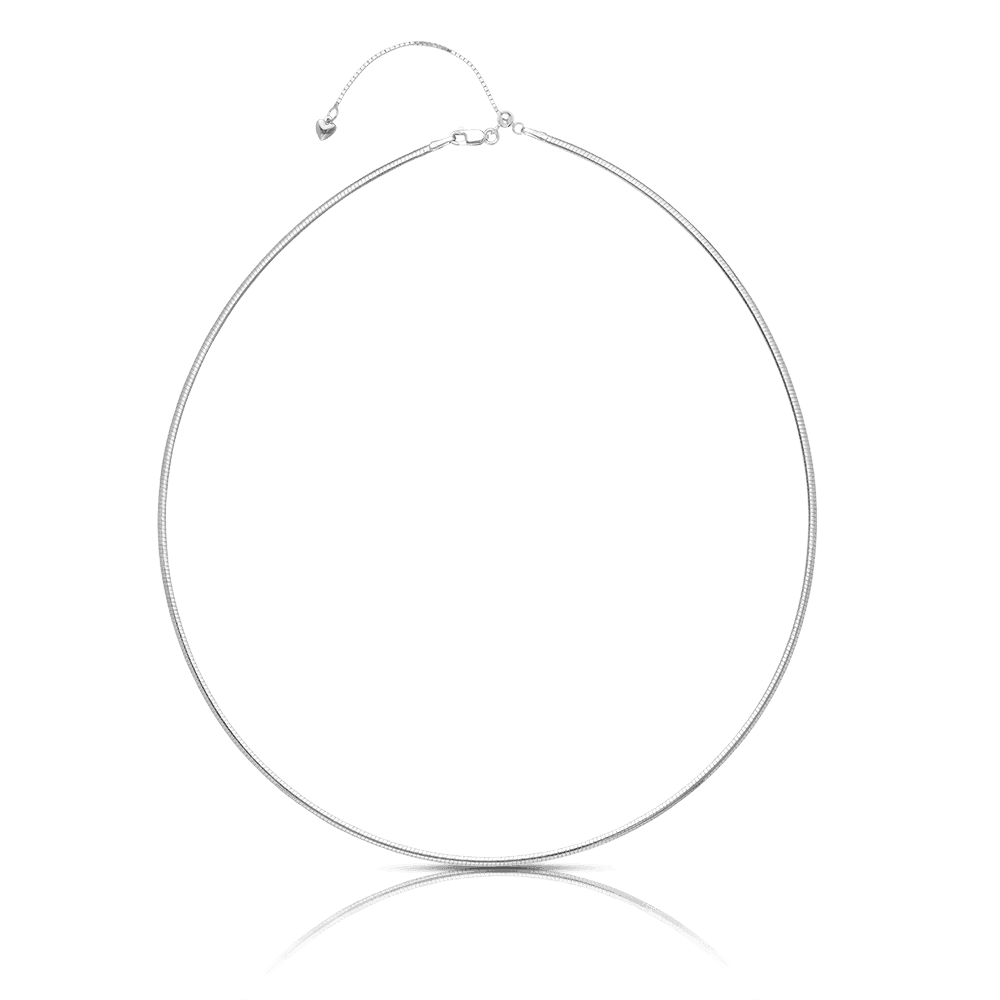 Reversible Omega Necklace 9ct Yellow and White Gold - Image 2