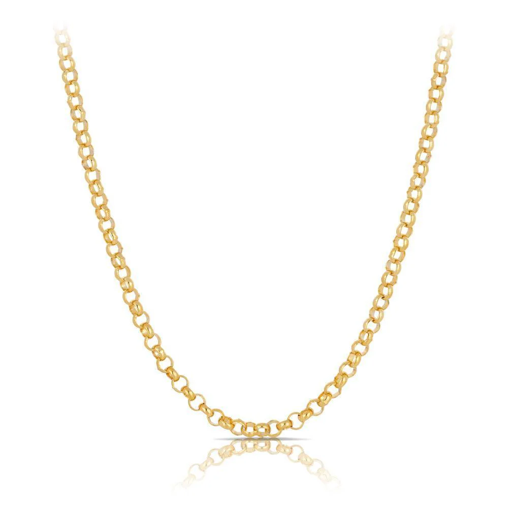 55cm Belcher Solid Chain in 9ct Yellow Gold