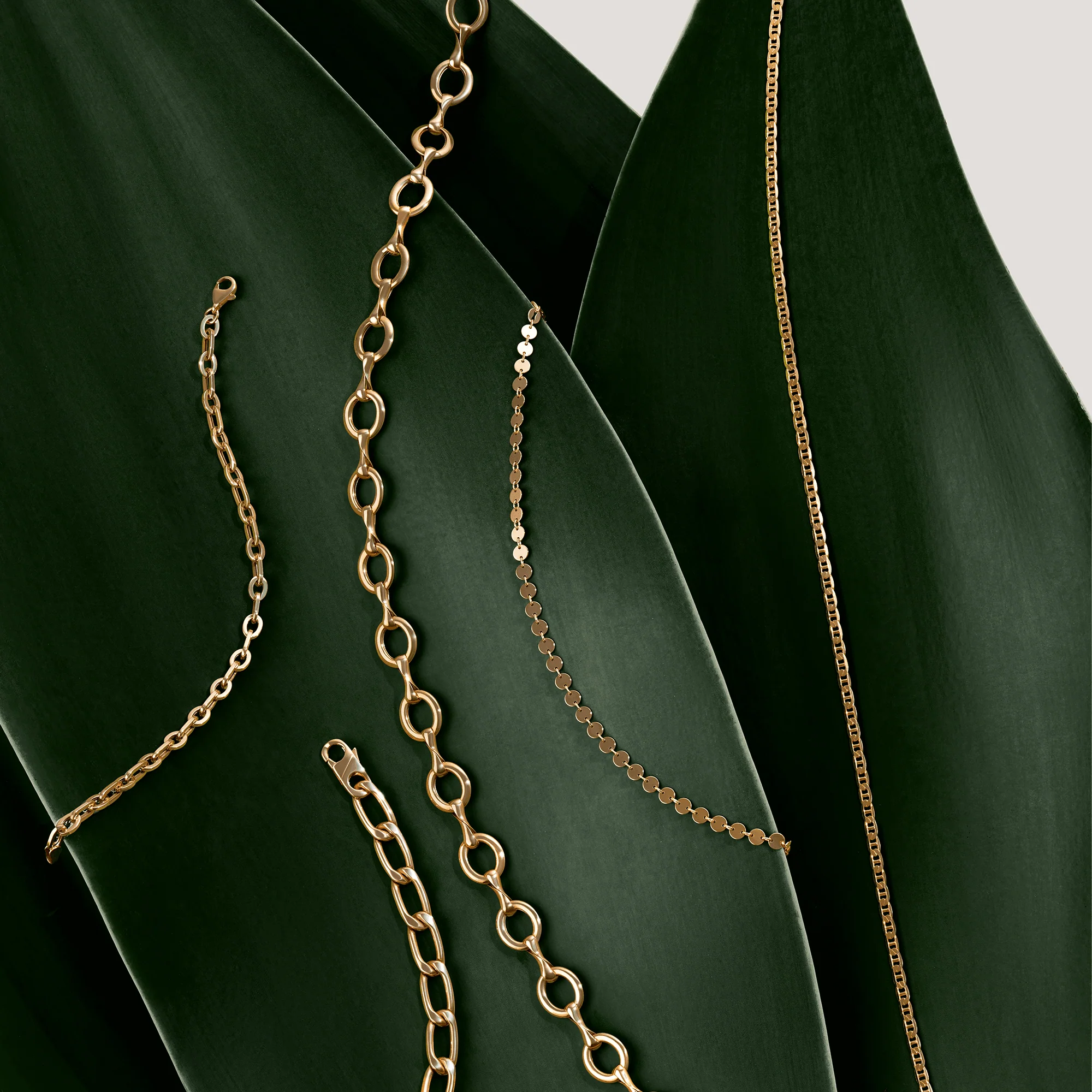 60cm Diamond Cut Anchor Chain in 9ct Yellow Gold - Image 2