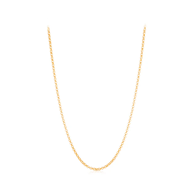 50cm Belcher Chain Necklace in 9ct Yellow Gold - Image 2
