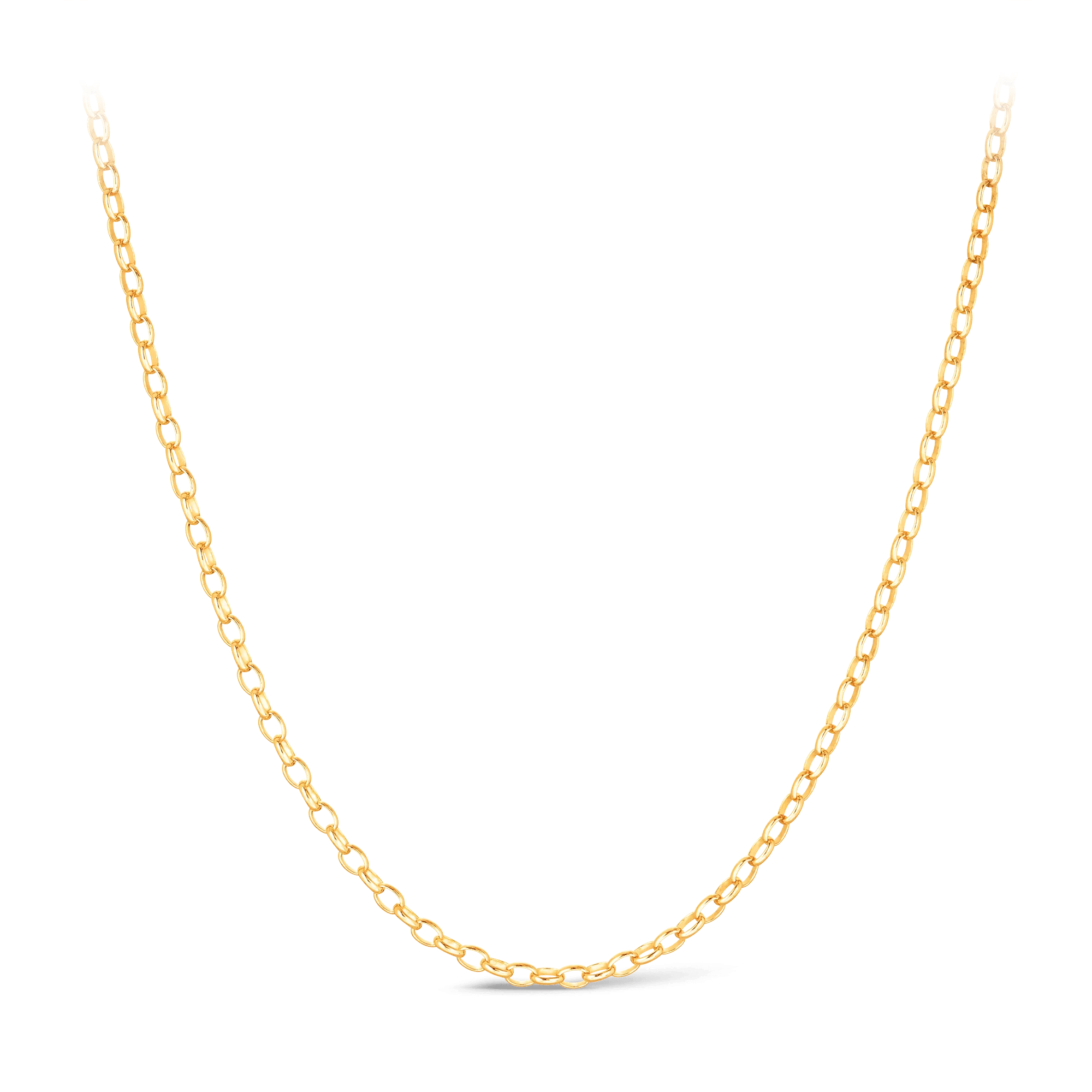60cm Oval Belcher Link Chain in 9ct Yellow Gold