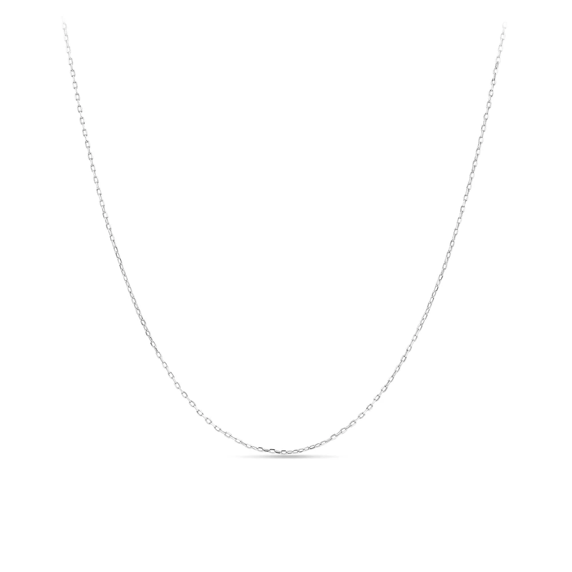 45cm Cable Link Chain in 9ct White Gold