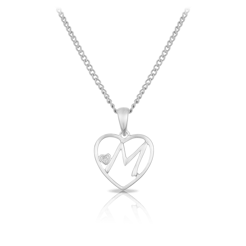 Initial Heart Pendant in Sterling Silver - Image 10