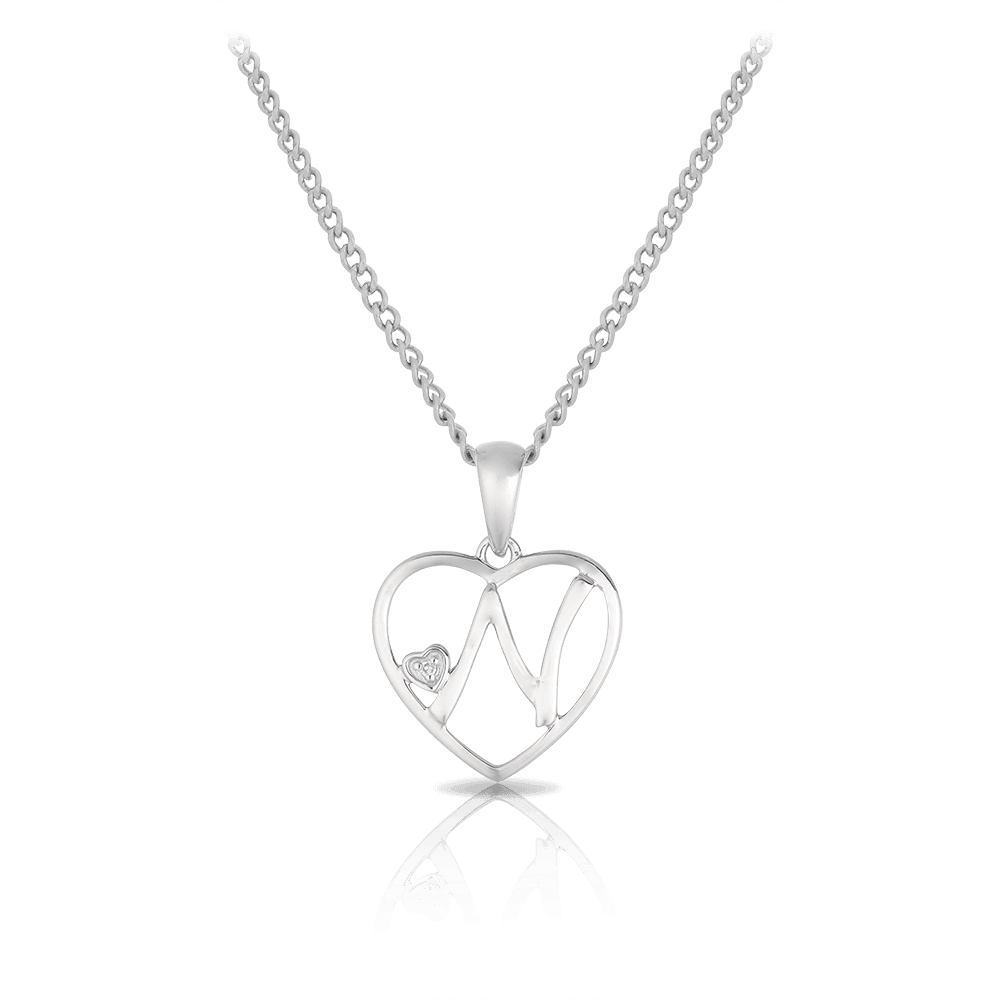 Initial Heart Pendant in Sterling Silver - Image 11