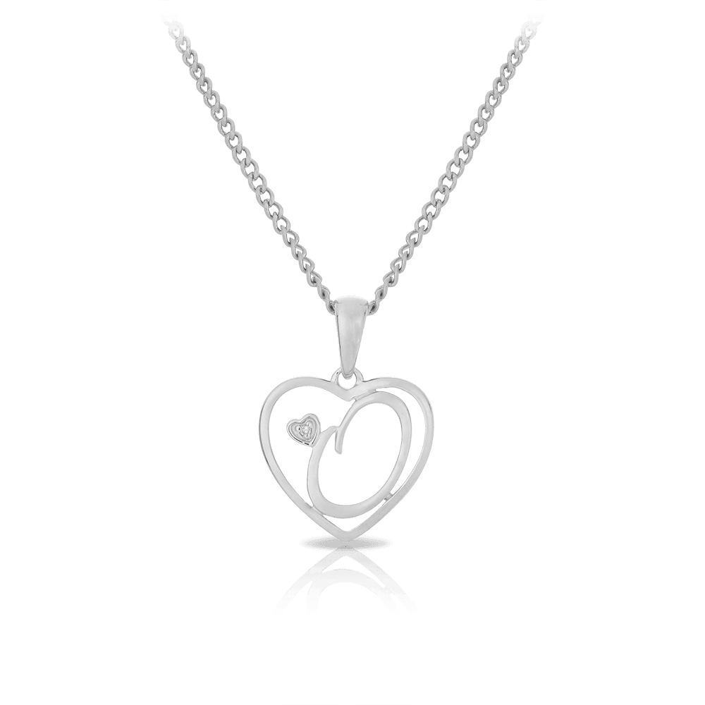 Initial Heart Pendant in Sterling Silver - Image 12
