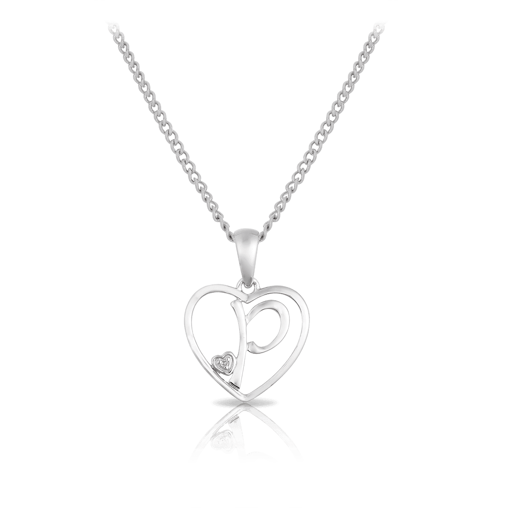 Initial Heart Pendant in Sterling Silver - Image 13