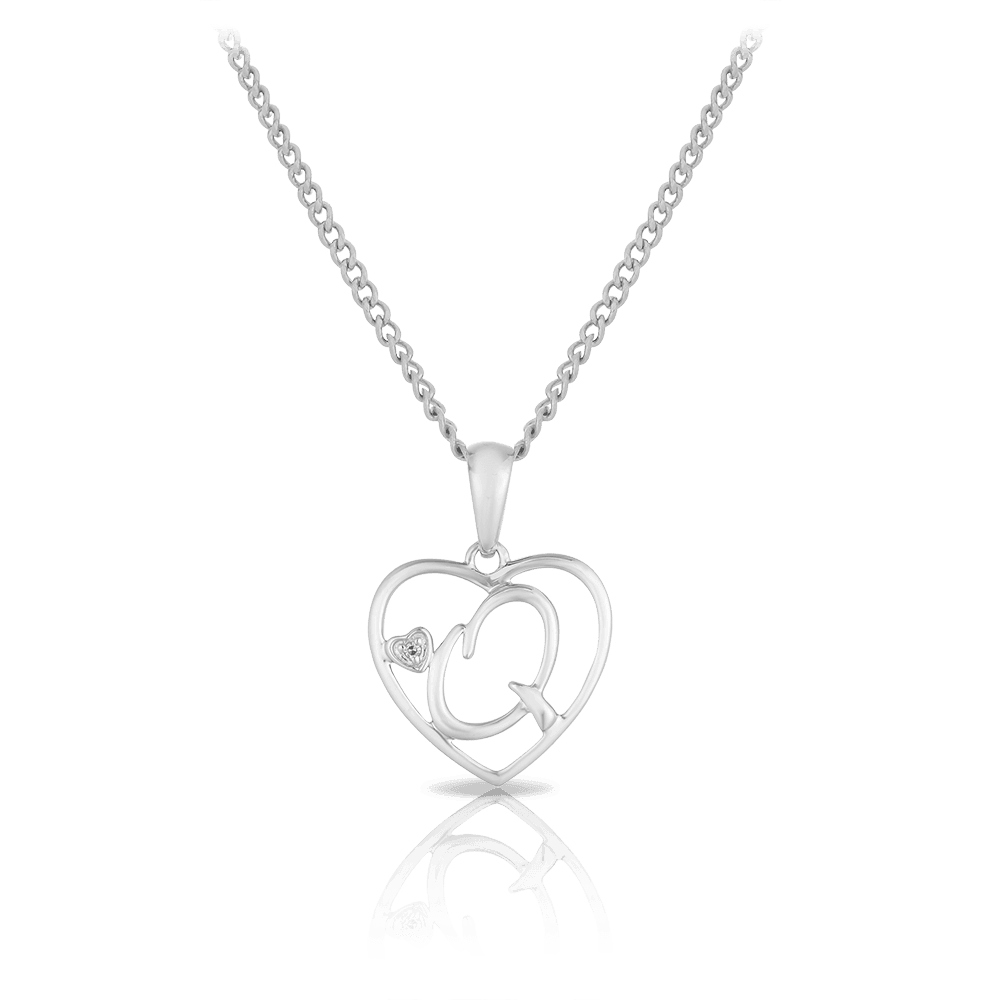 Initial Heart Pendant in Sterling Silver - Image 14