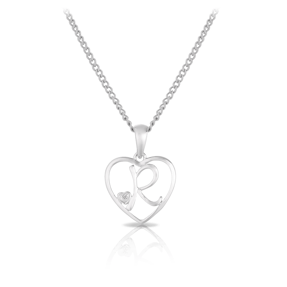 Initial Heart Pendant in Sterling Silver - Image 15