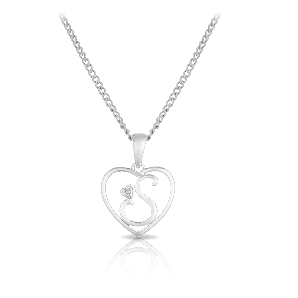 Initial Heart Pendant in Sterling Silver - Image 16