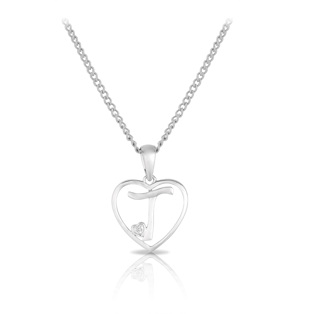 Initial Heart Pendant in Sterling Silver - Image 17