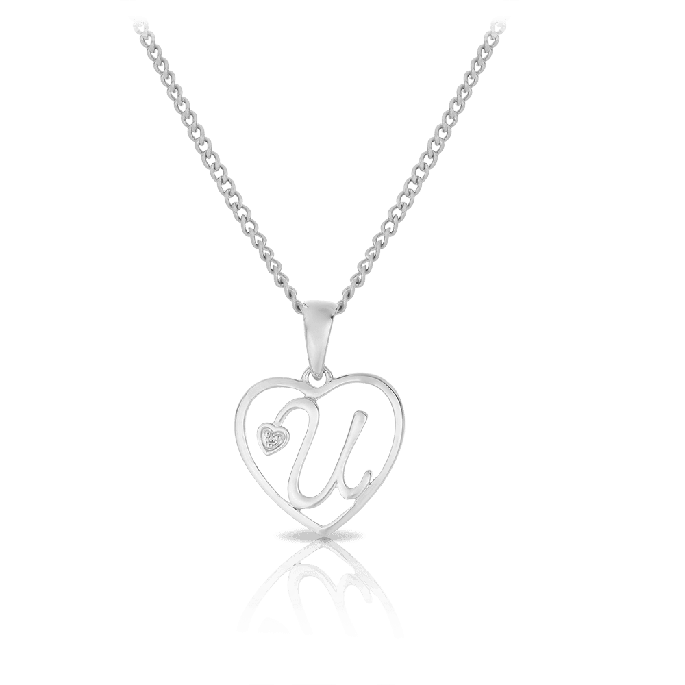 Initial Heart Pendant in Sterling Silver - Image 18