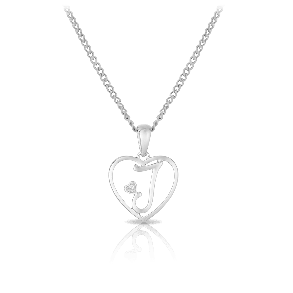 Initial Heart Pendant in Sterling Silver - Image 7
