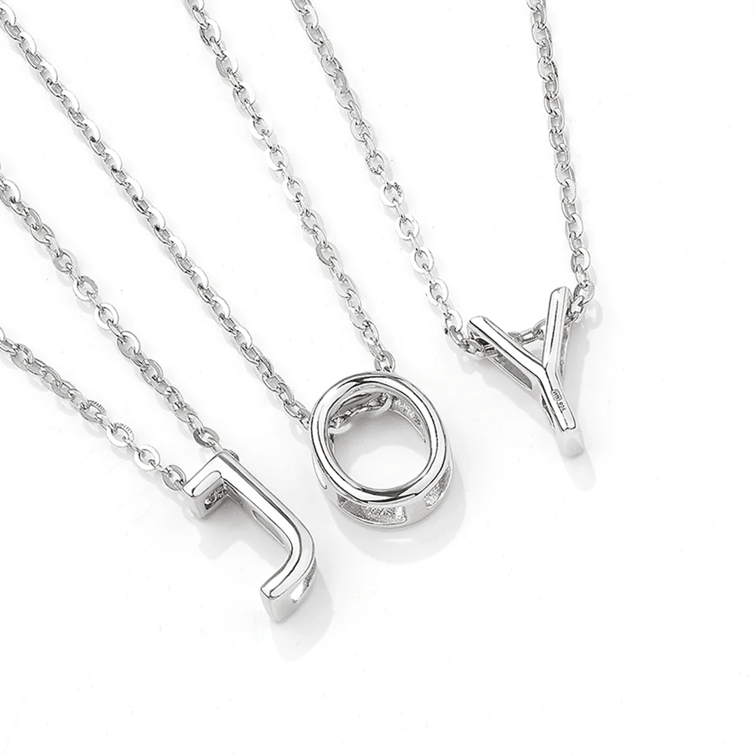 Initial Slider Necklace in Sterling Silver - Image 2