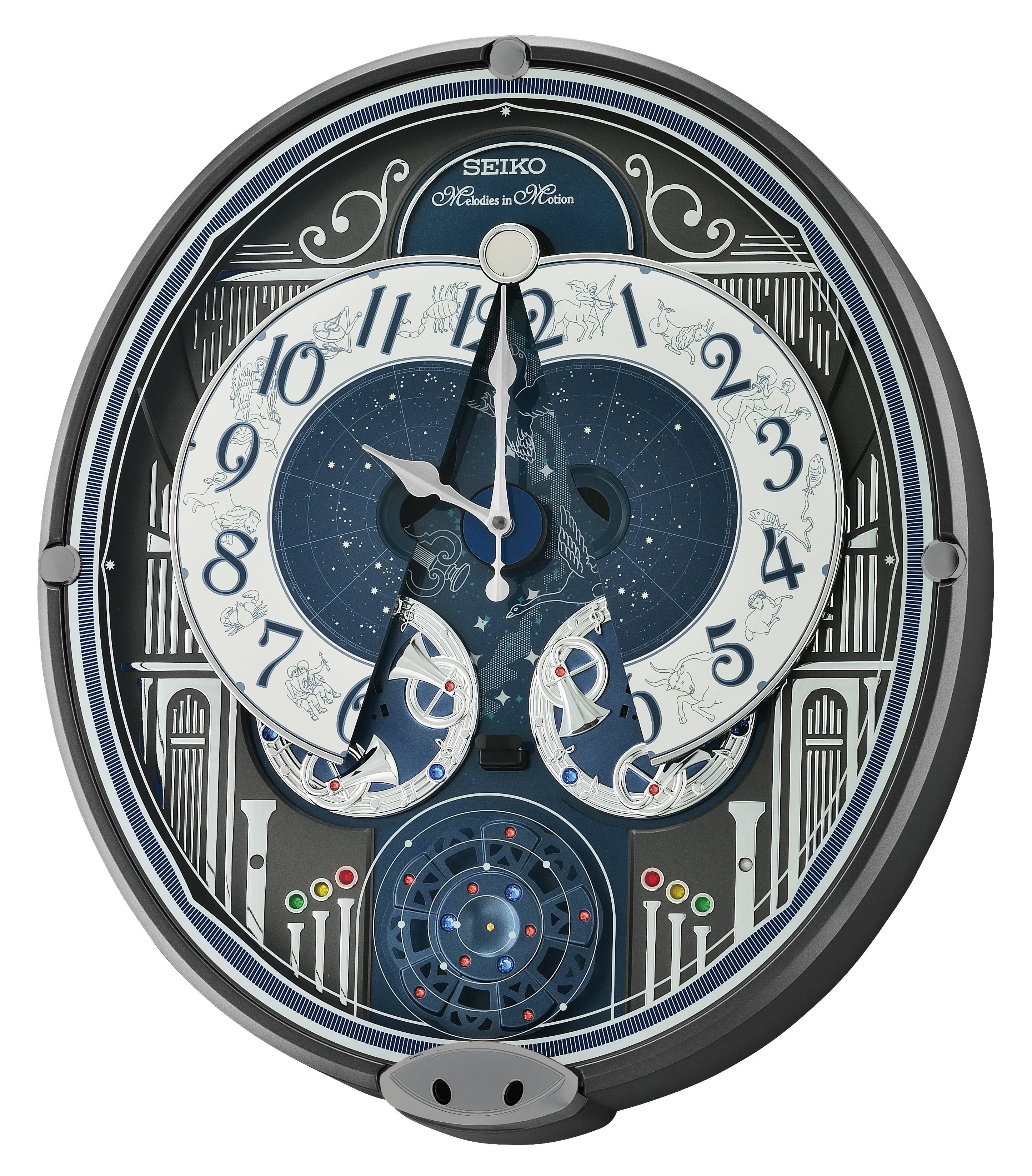 Seiko Oval Musical Wall Quartz Clock QXM393-N - Image 2