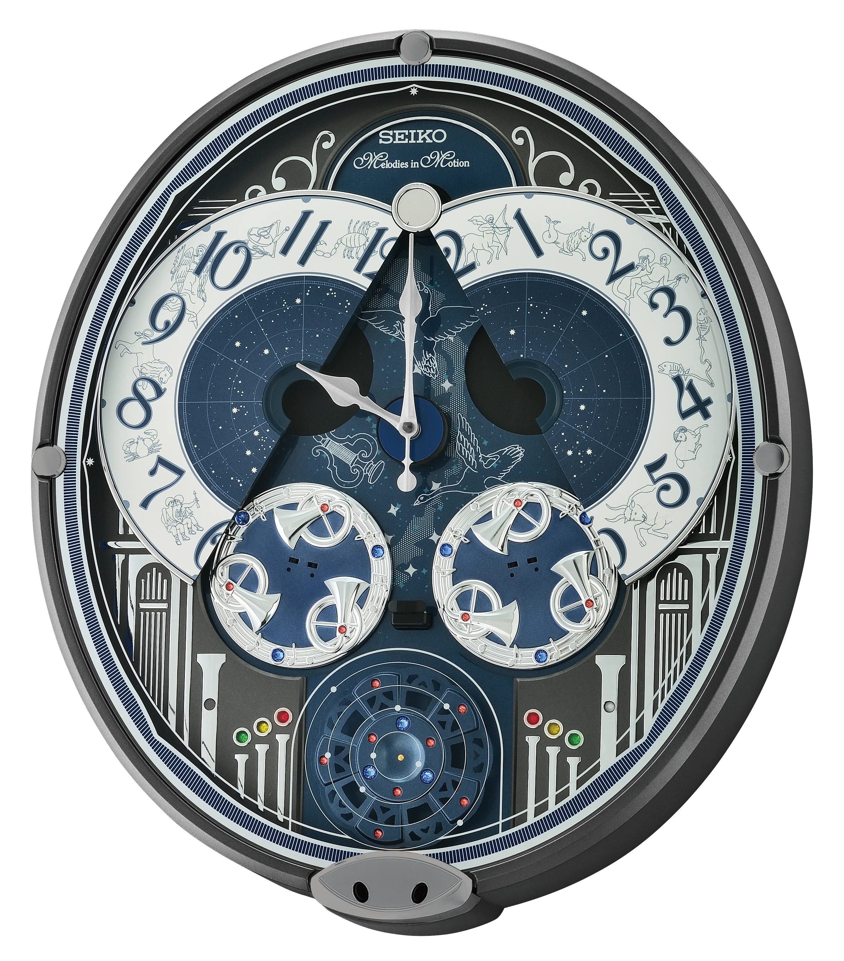 Seiko Oval Musical Wall Quartz Clock QXM393-N - Image 3