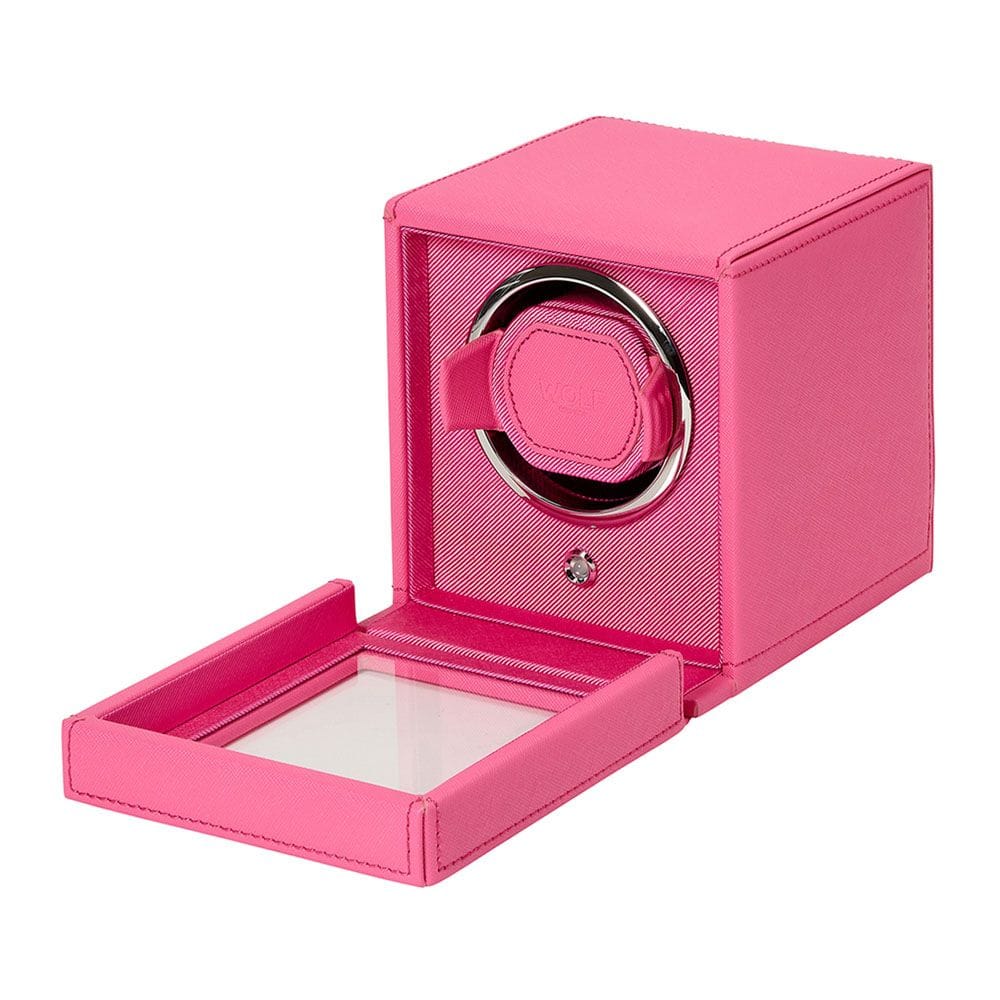 Wolf Cub Single Watch Winder with Cover Pink 461190 - Image 3