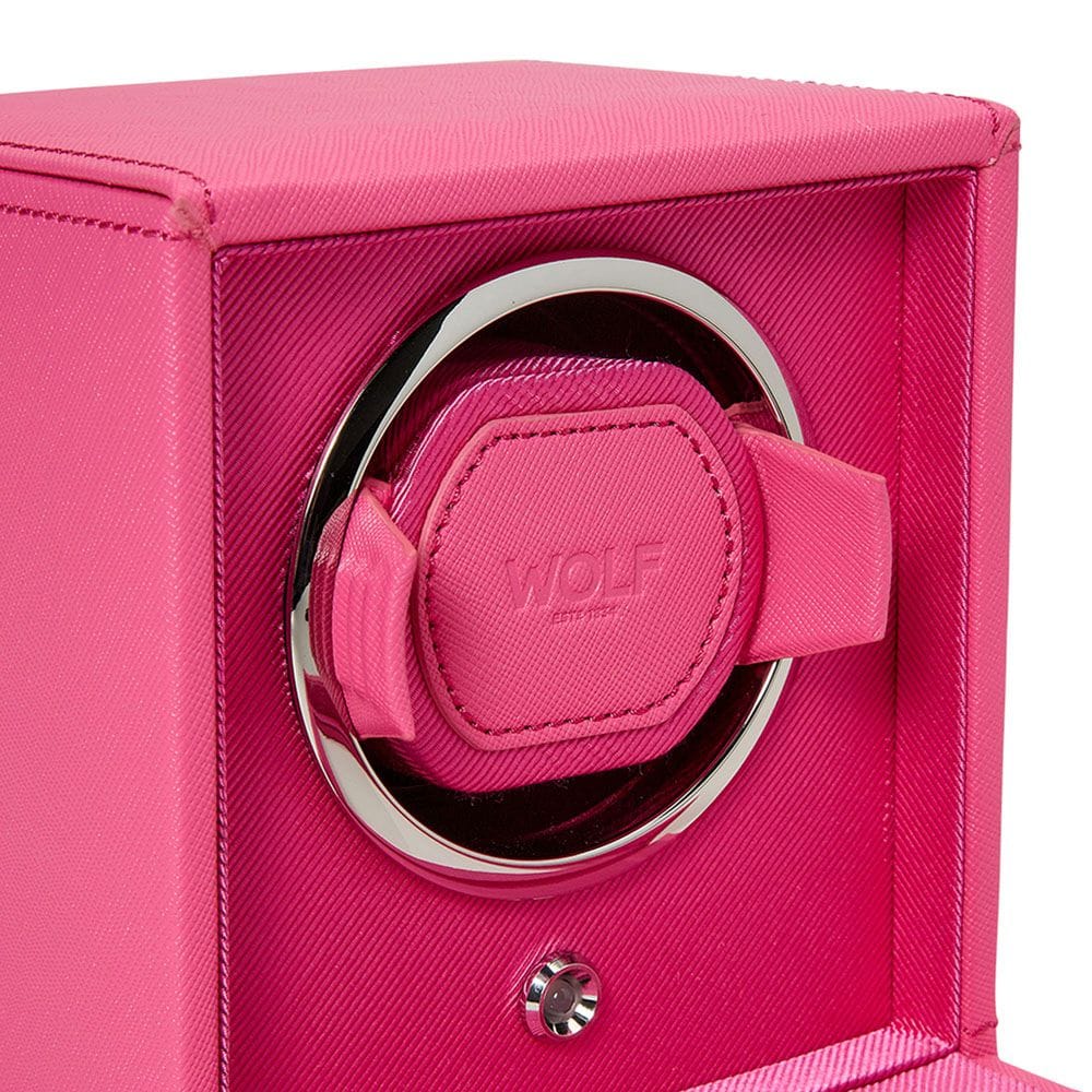 Wolf Cub Single Watch Winder with Cover Pink 461190 - Image 4