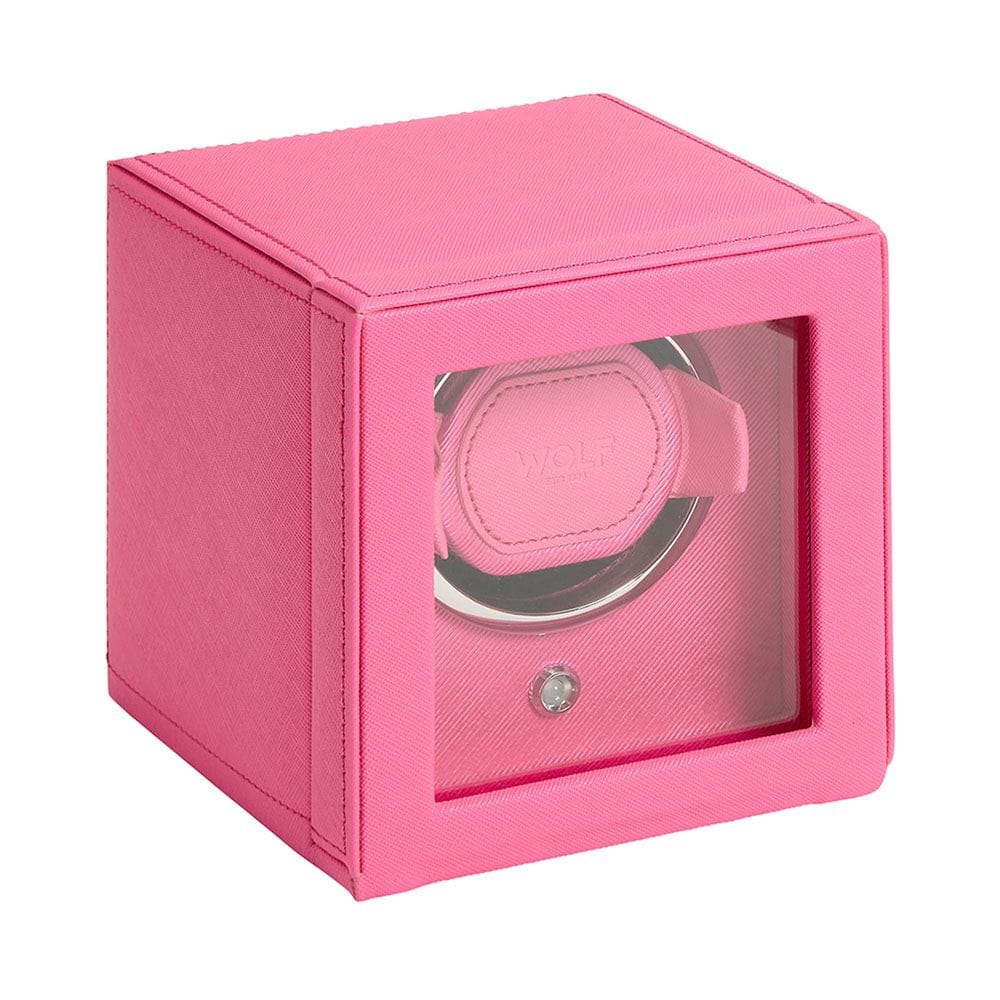 Wolf Cub Single Watch Winder with Cover Pink 461190 - Image 5