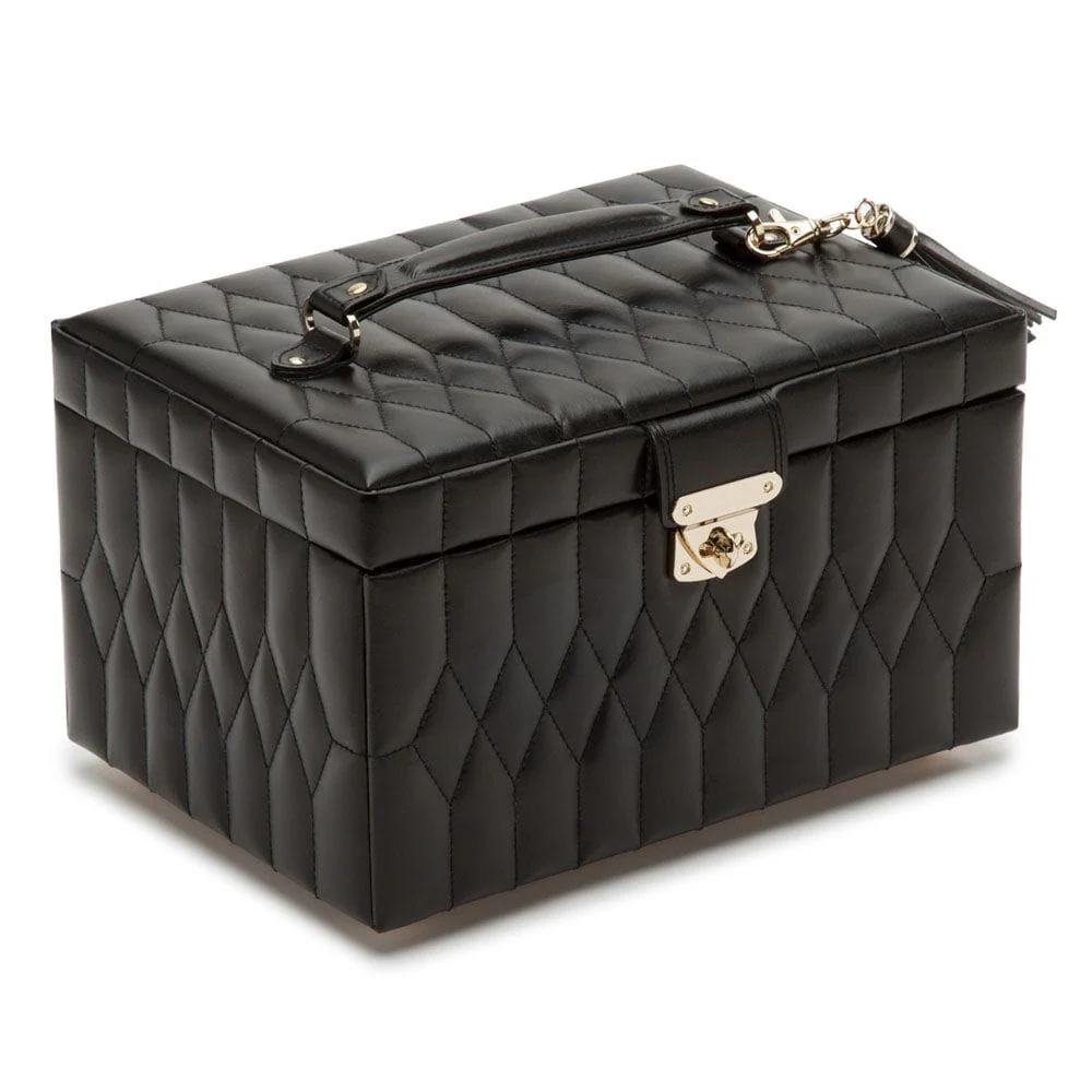 Wolf Caroline Medium Jewellery Case Black 329771 - Image 4