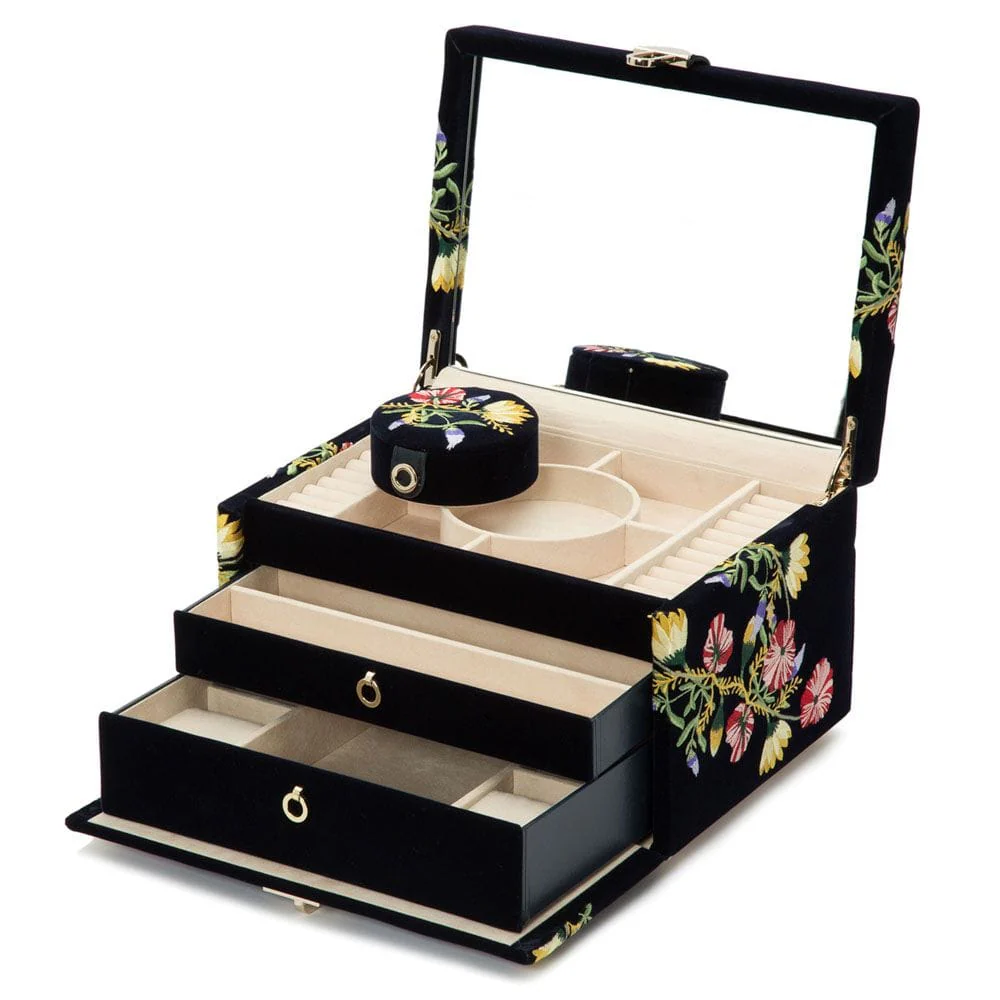 Wolf Zoe Medium Jewellery Box Indigo 393116 - Image 3
