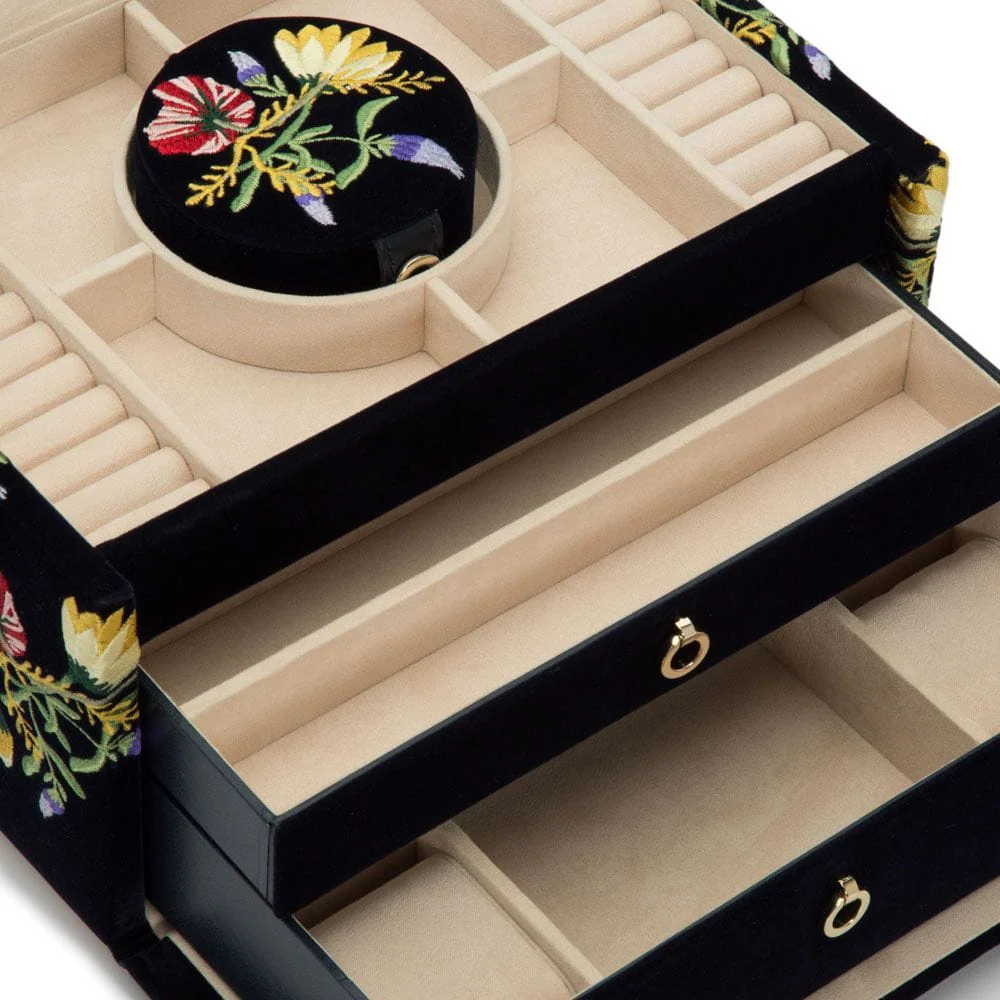Wolf Zoe Medium Jewellery Box Indigo 393116 - Image 6