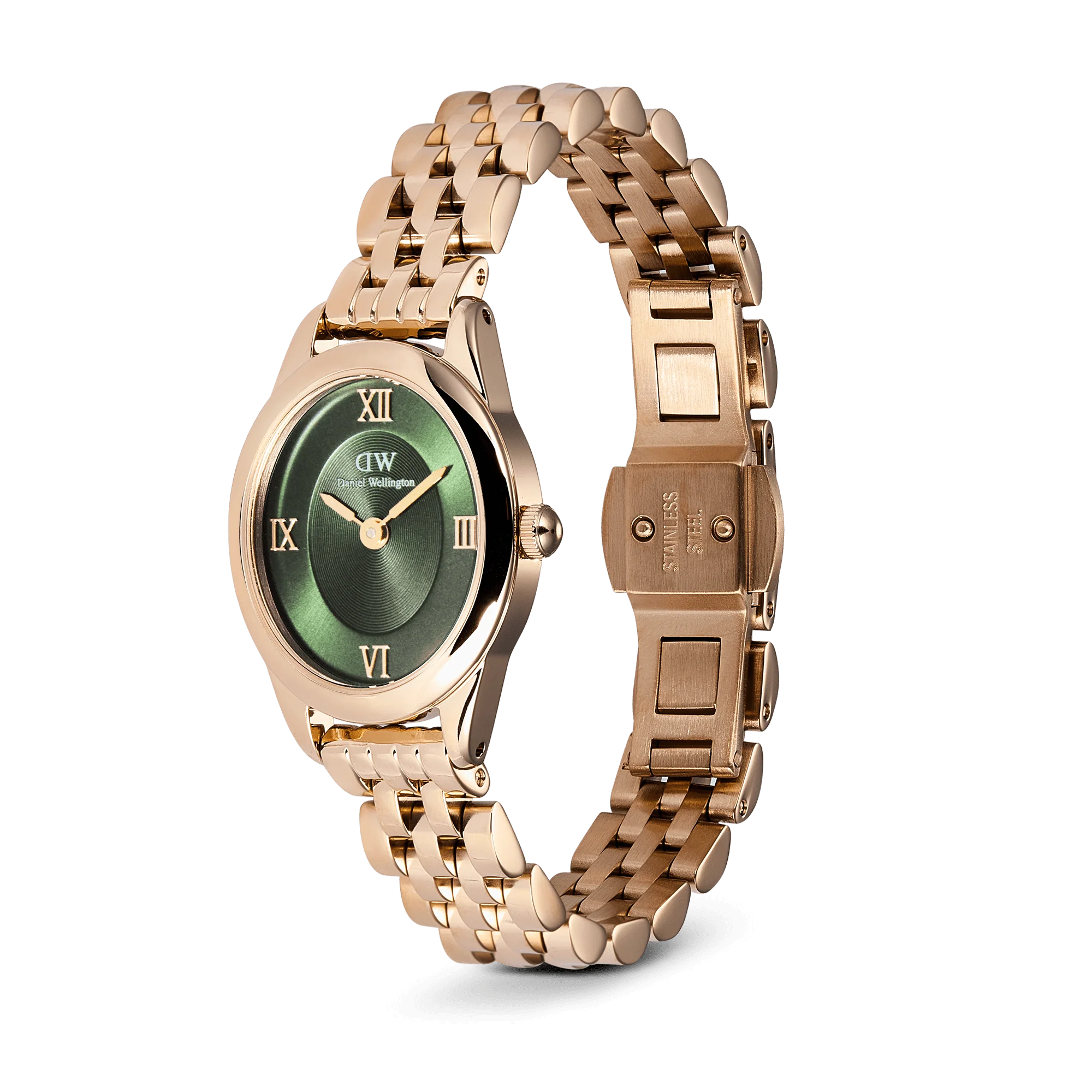 Daniel Wellington Ophelia Mini Emerald Rose Gold Watch - Image 3