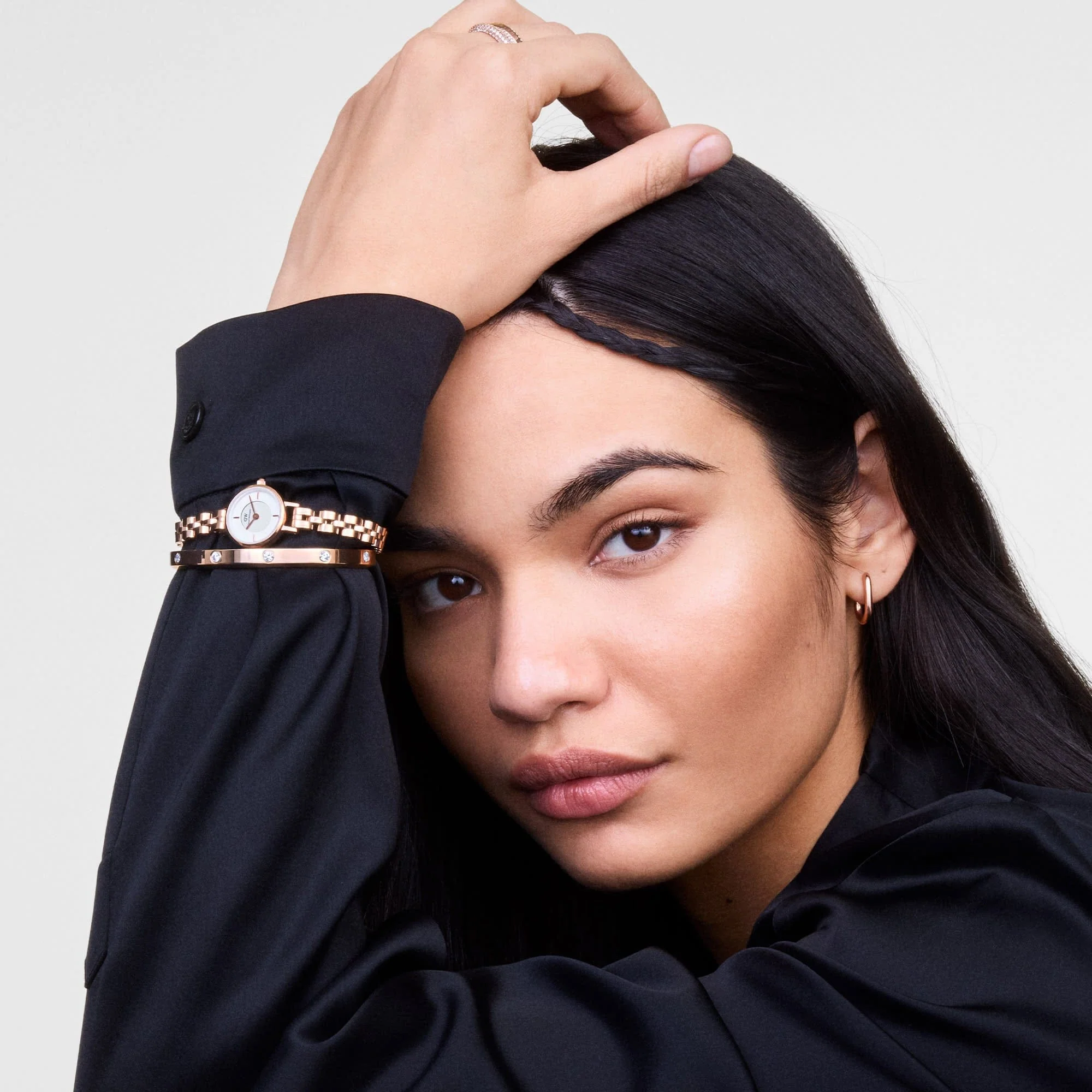 Daniel Wellington Petite Mini Arch 3-link White Rose Gold - Image 2