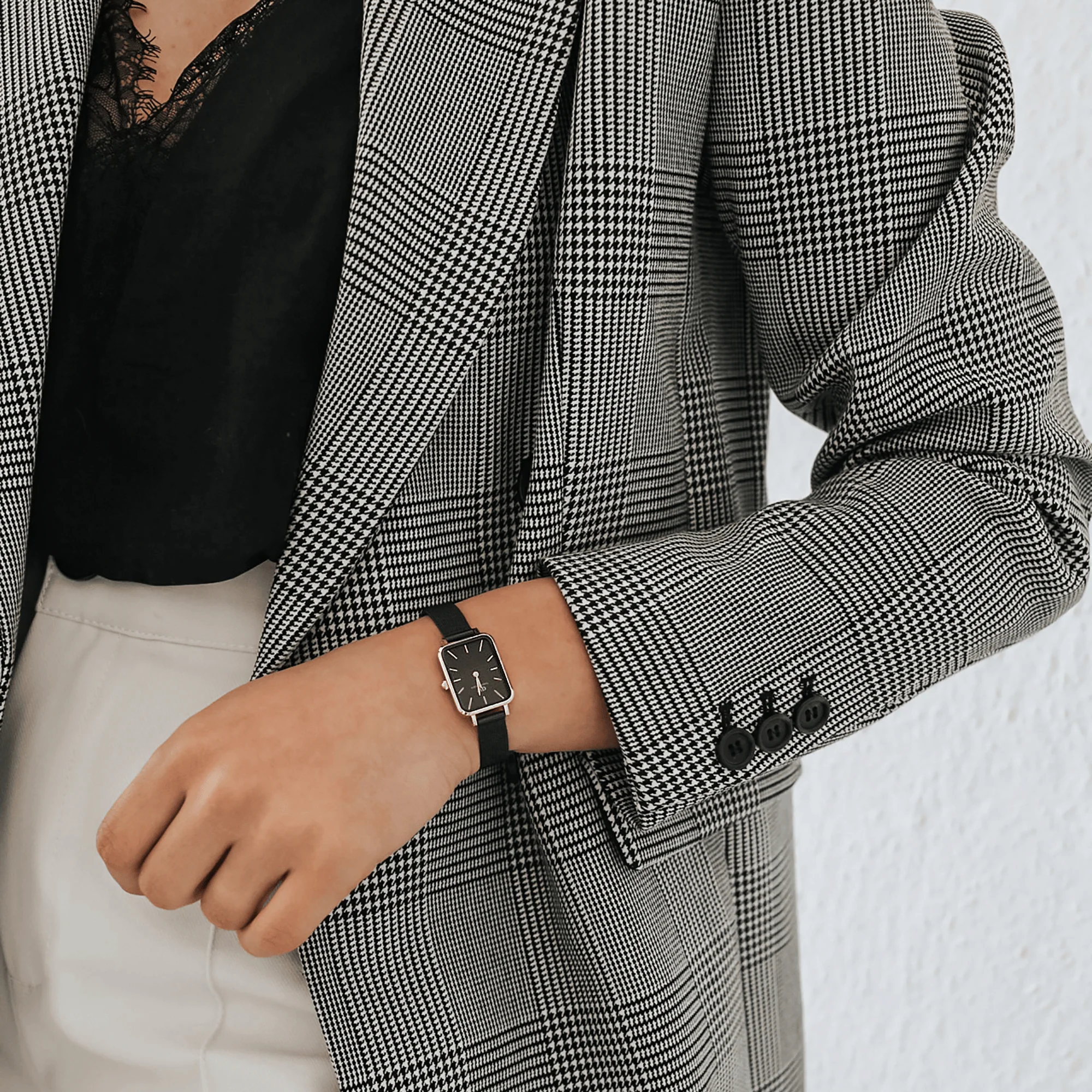 Daniel Wellington Quadro 29X36.5 Pressed Ashfield Rose Gold & Black Watch - Image 2