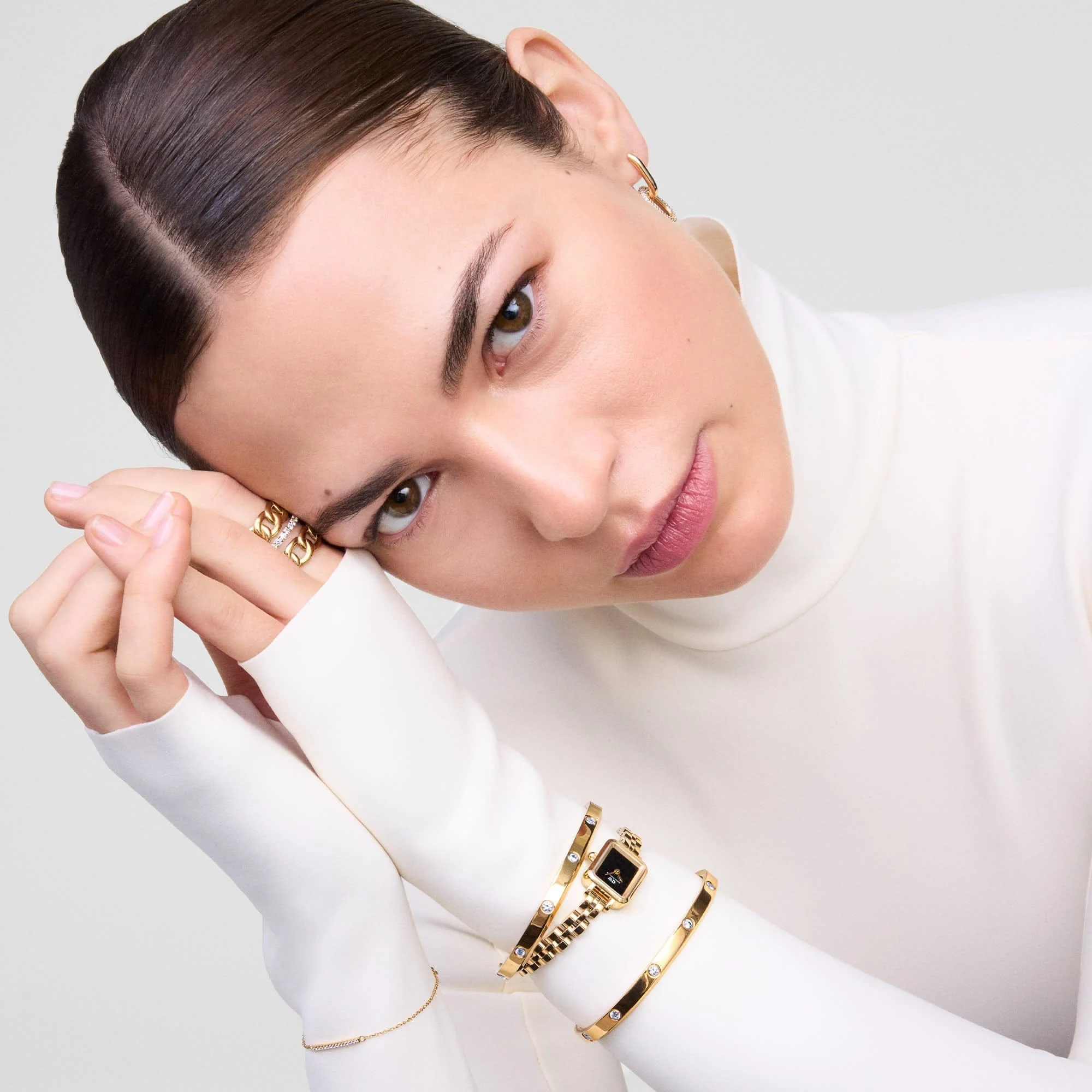 Daniel Wellington Quadro Mini Arch 3-link Onyx Sunray Gold - Image 2