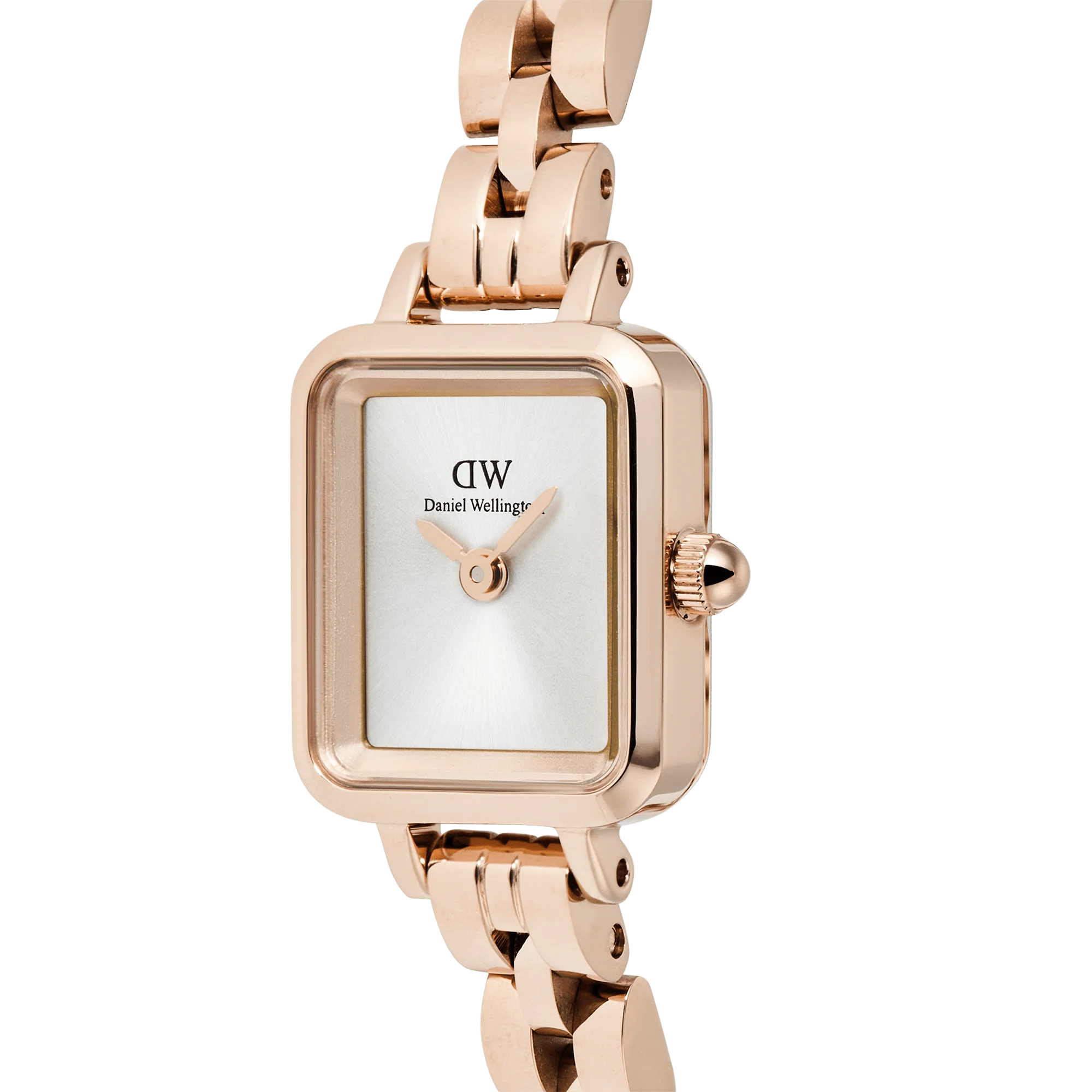 Daniel Wellington Quadro Mini Arch 3-link White Sunray Rose Gold - Image 4