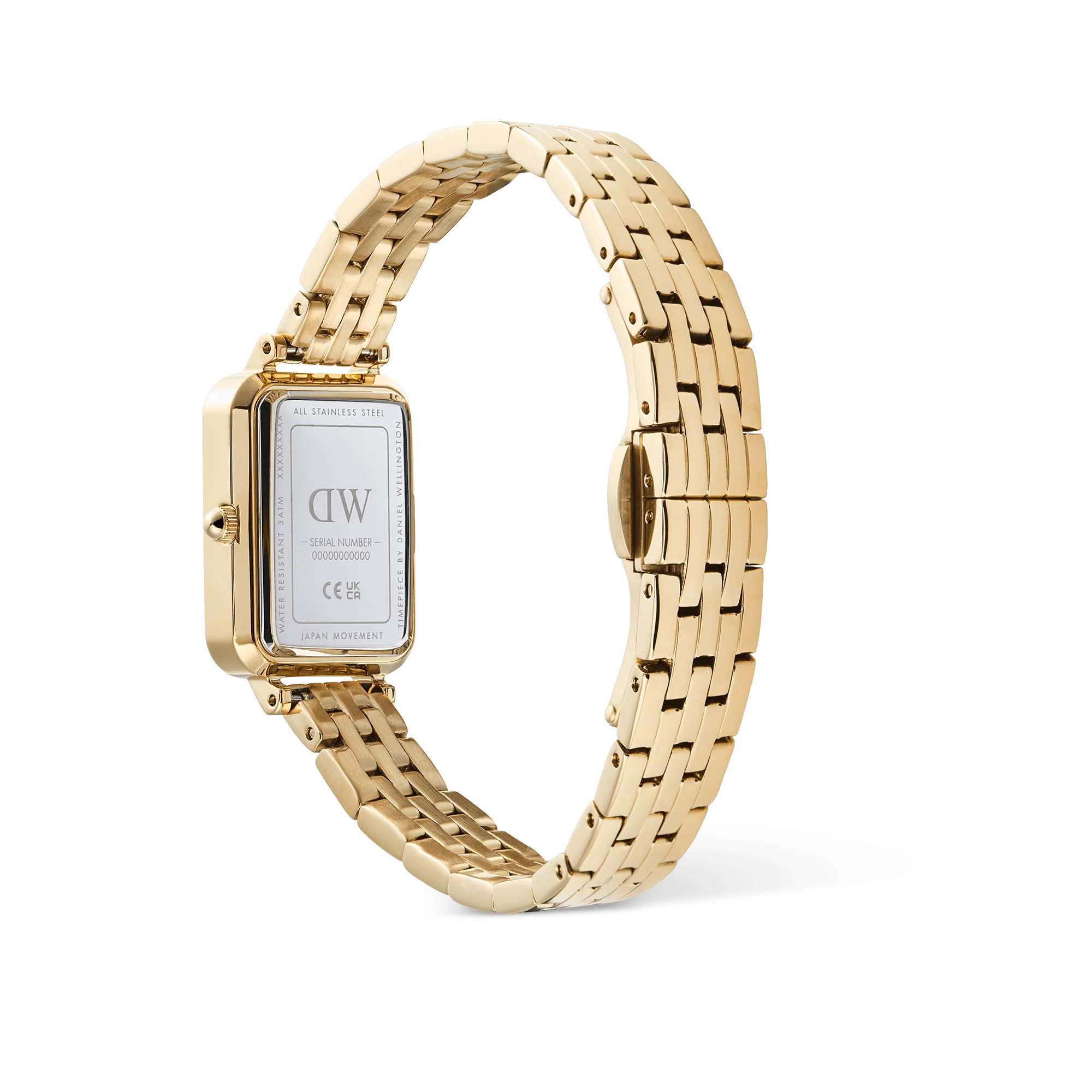 Daniel Wellington Quadro  Roman Numerals Date 5-link Gold - Image 5