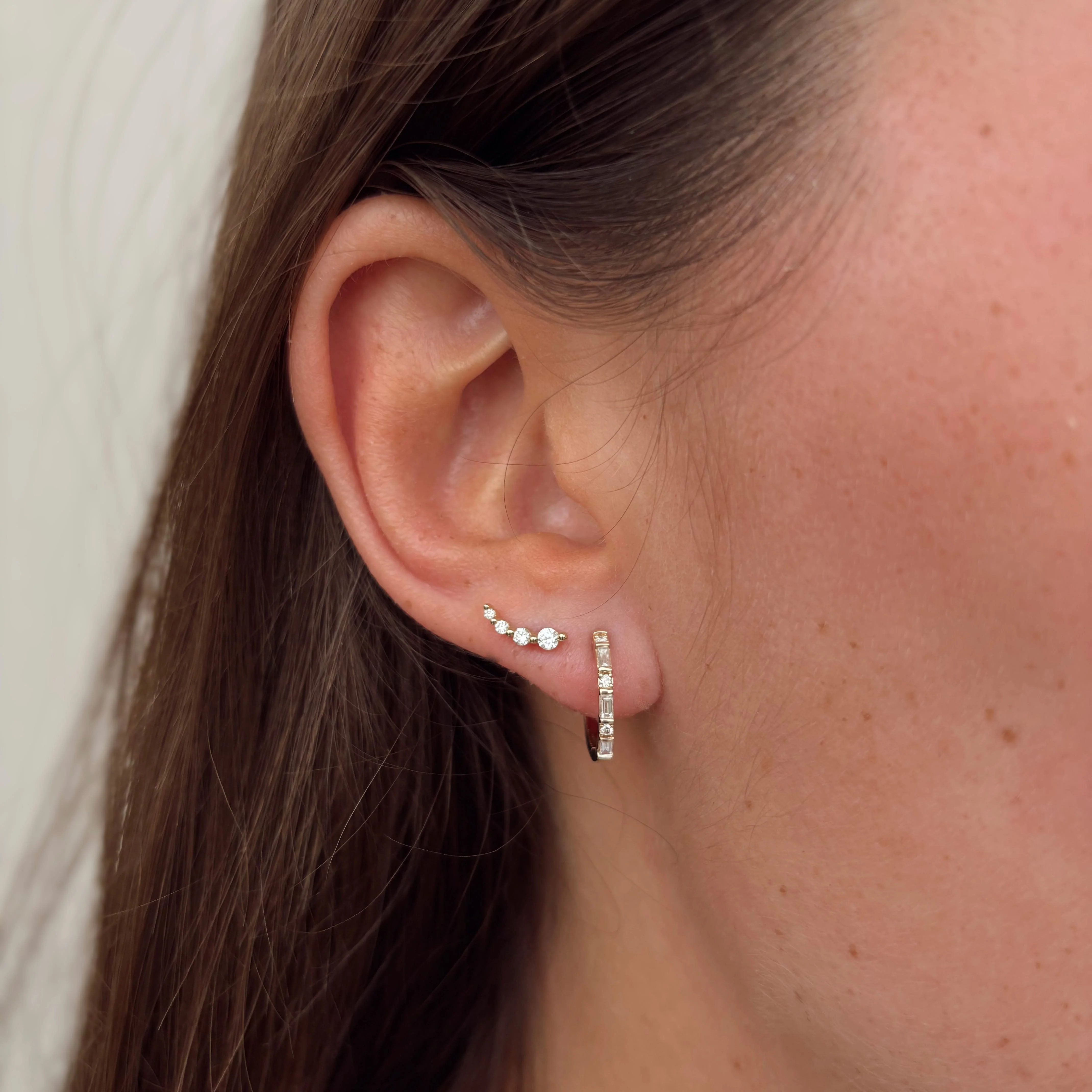 0.20ct TDW Lab-Grown Diamond Stud Earrings in 9ct Yellow Gold - Image 2