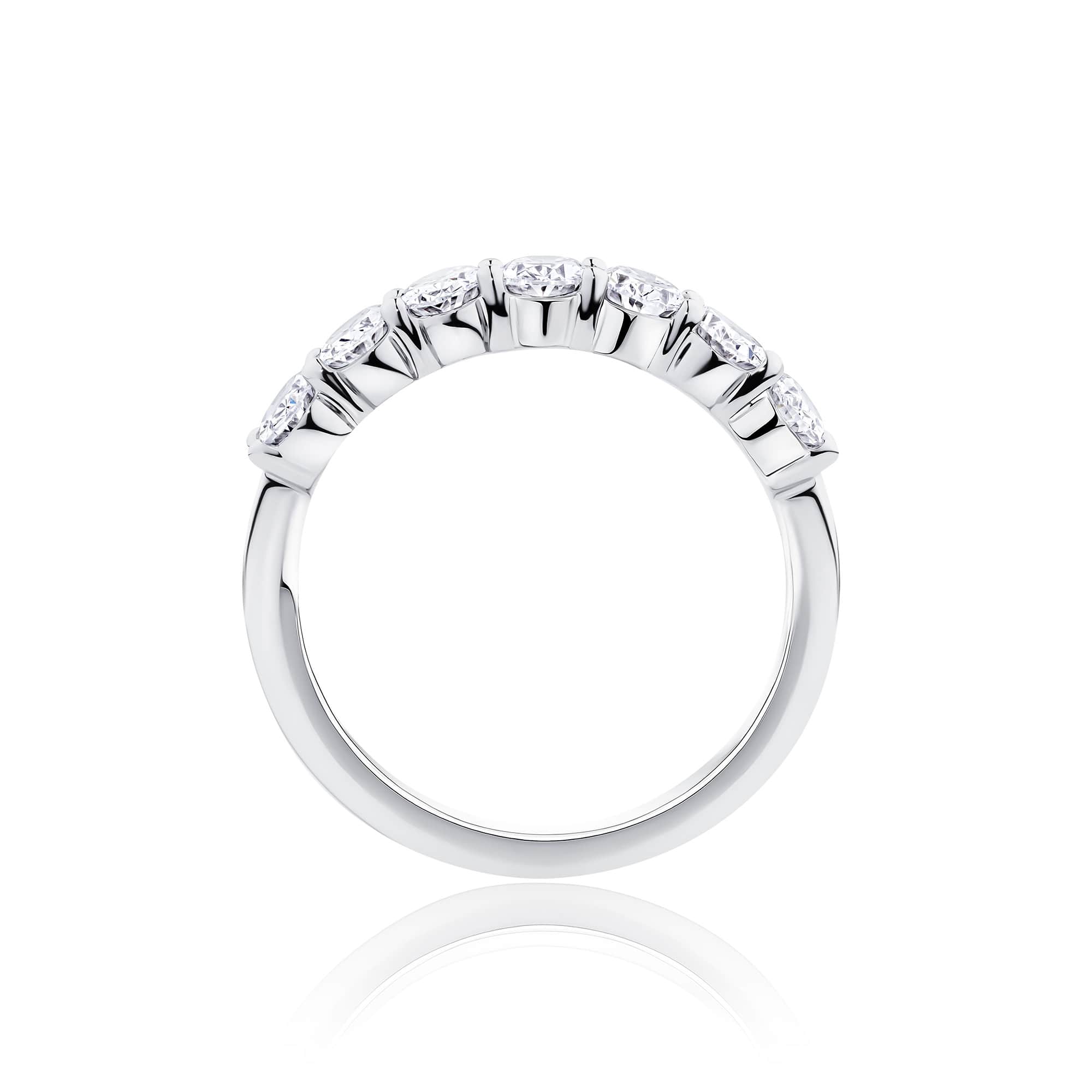 Everlasting 1.40ct TW Oval Lab-Grown Diamond Half Eternity Ring in 18ct White Gold - Image 2