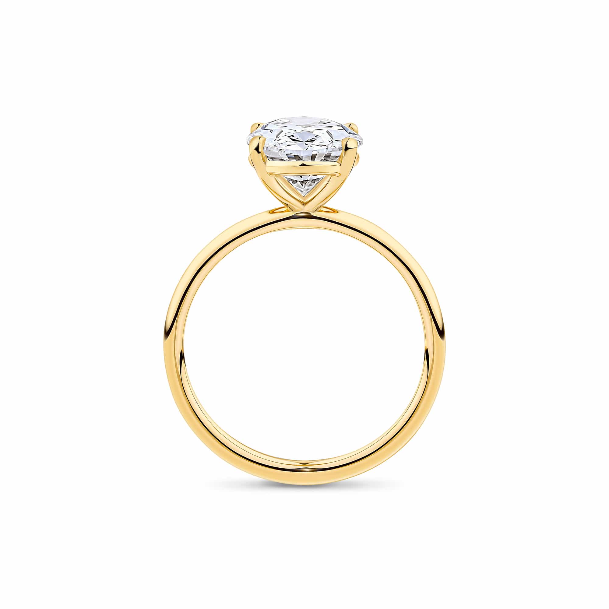 Everlasting 3.00ct TW Oval Cut Lab-Grown Diamond Engagement Ring in 18ct Yellow Gold - Image 2