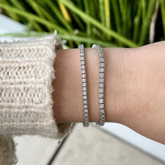 0.25ct TW Lab-Grown Diamond Tennis Bracelet in Sterling Silver - Image 2