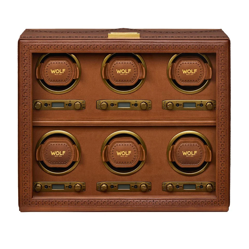 WOLF Brogue 6 Piece Watch Winder