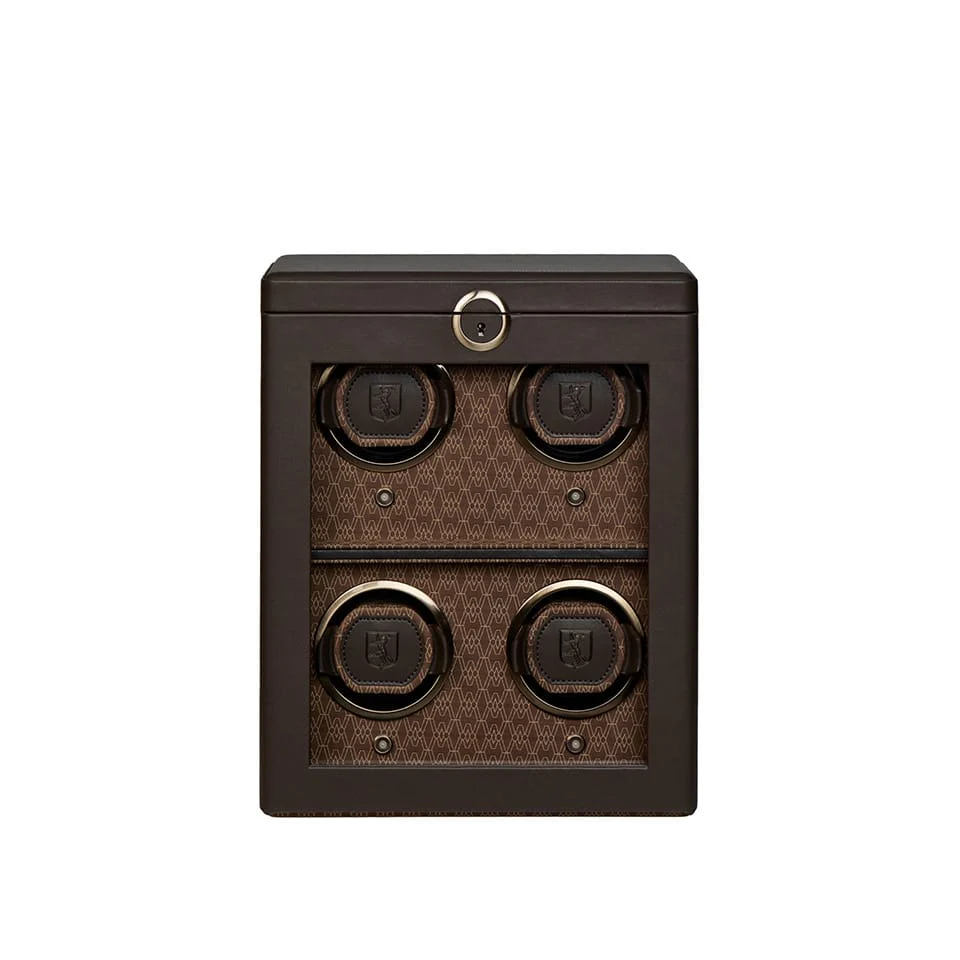 WOLF Earth 4 Piece Watch Winder in Coffee