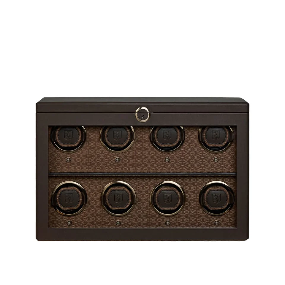 WOLF Earth 8 Piece Watch Winder in Coffee