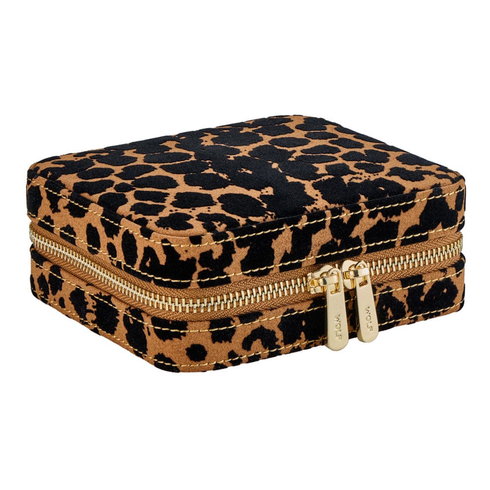 WOLF Savanna Leopard Print Jewellery Zip Case - Image 3