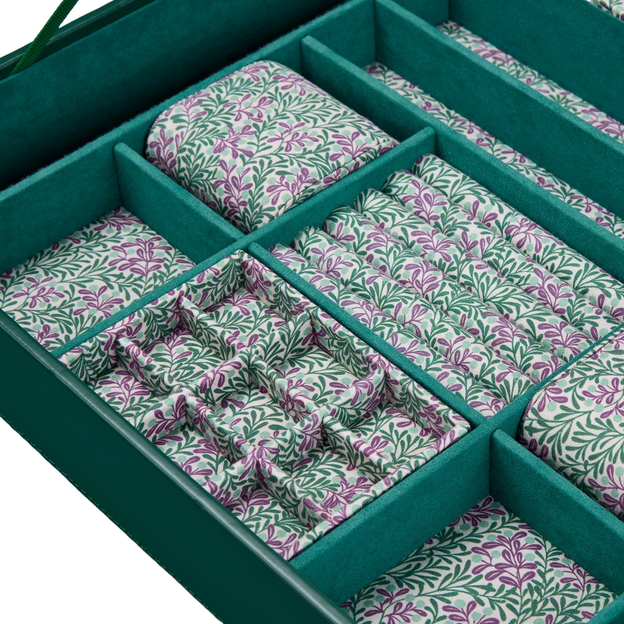 WOLF Sophia Forest Green Fruit Botanical Large Jewellery Box 399412 - Image 3
